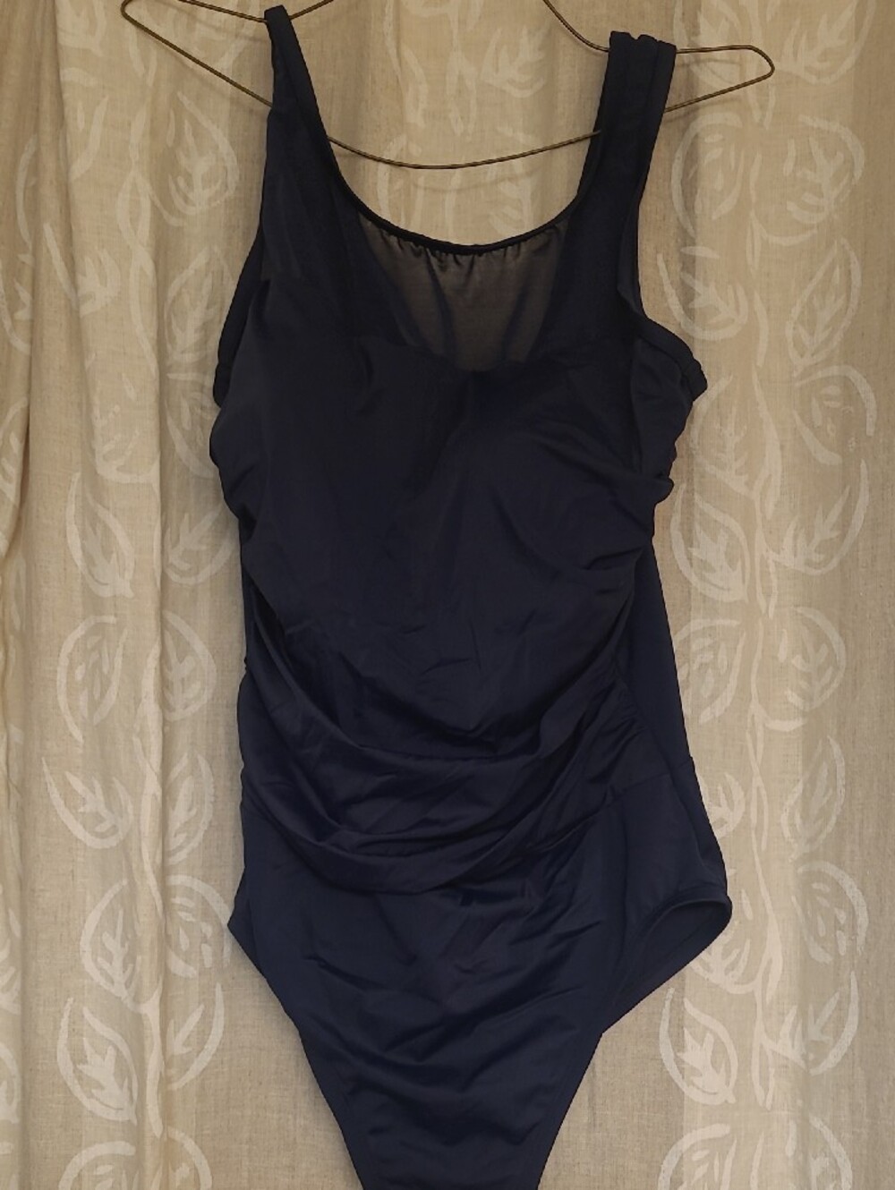 Deep Blue One-Piece with Side Ruching - Picture 7 of 7